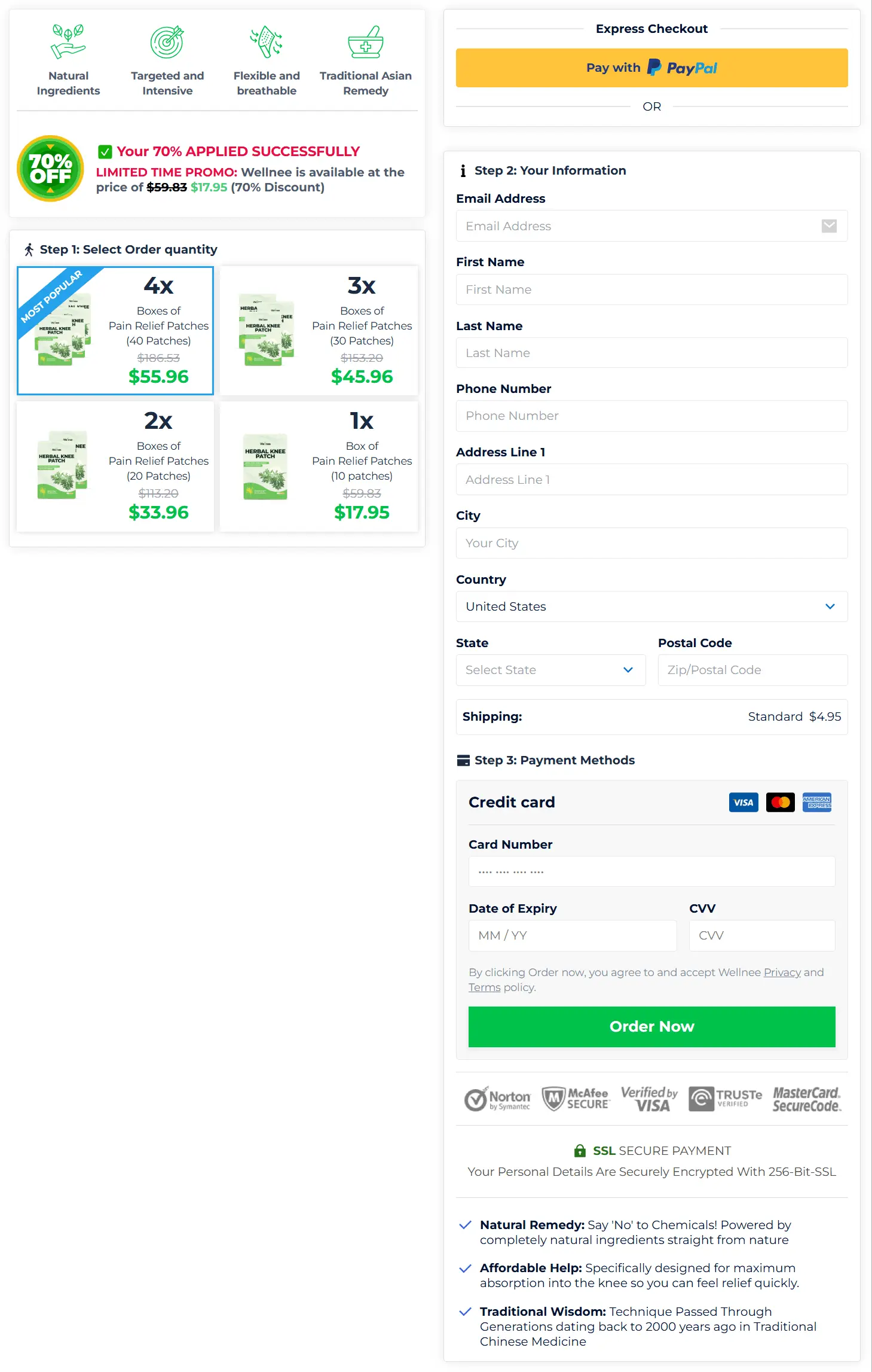 ProstaThrive checkout page